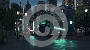 Futuristic space train concept