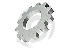 3d render of gear over white background