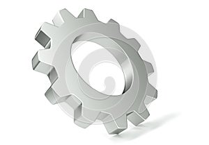 3d render of gear over white background