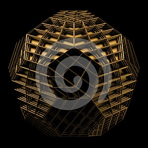 3d render of geometric platonic object