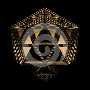 3d render of geometric platonic object