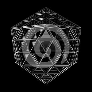 3d render of geometric platonic object