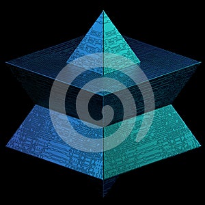 3d render of geometric platonic object