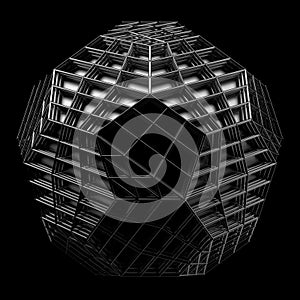 3d render of geometric platonic object