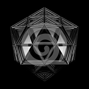3d render of geometric platonic object