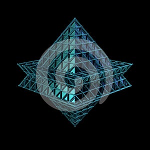 3d render of geometric platonic object