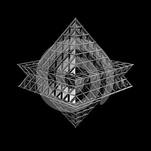 3d render of geometric platonic object