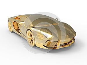 Golden Lamborghini Aventador