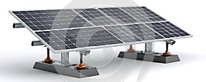 3D Render of a Ground Mounted Solar Panel System