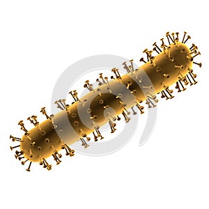 3d render of H5N1 virus