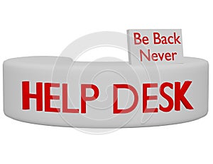 3d Render of a Help Desk