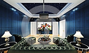 3d render of home theater