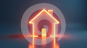 3D render of house surrounded by glowing shield, property safety