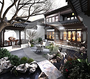 3d render house view