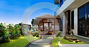 3d render house view