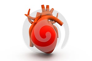 3d render of human heart