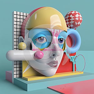 3D render icon Combine multiple prompts to create even weirder images icon 3d analysis