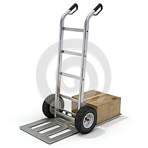 3D Render Icon Ecommerce Handtruck