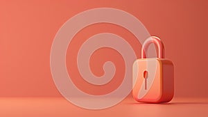 3D render icon 8K Cybersecurityfocused 3D render clay style isolated on pure solid background of data protection 3D Trend 2024