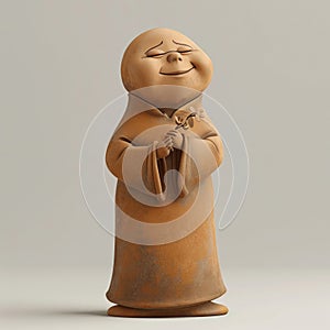 3D render iconA clay character representing fire with a fiery aura and burning objects around it 3d electric photo