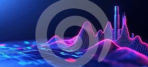 A 3D render illustrating the interconnected global digital network, IoT, cloud computing, and cybersecurity.