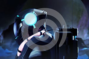 3d render illustration of astronaut