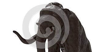 3D render -black wooly mammoth