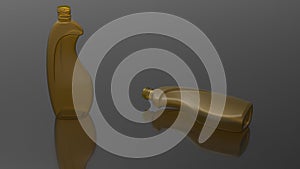 3D rendering - molded plastic bottle