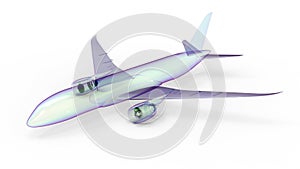 3D rendering - transparent airplane