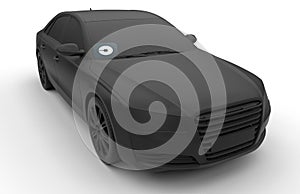 Uber black car 3D concept