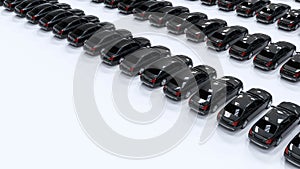 3D render image of limusines