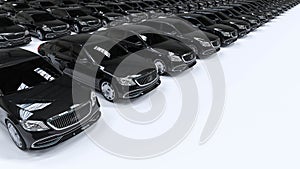 3D render image of limusines