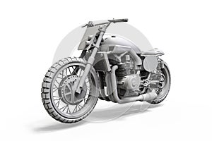 Computer aided design with 3D software.motorcycle development with the help of a computer software