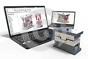 Mold design with 3D software photo