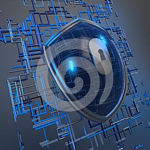 3d internet secuirty badge