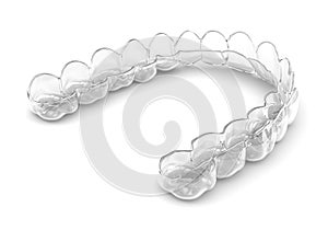 3d render of invisalign removable and invisible retainer
