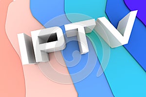 3D render . IPTV . Online television broadcasting . Technology concept