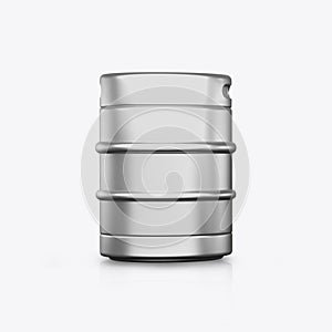 3D render kegs on a white background