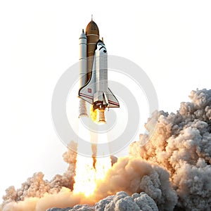 3D launching isolated on white background