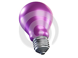 3d render of light bulb on white photo