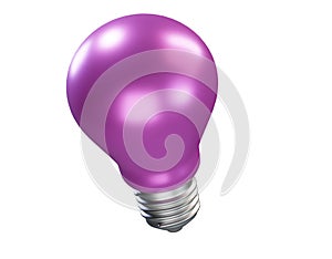 3d render of light bulb on white photo