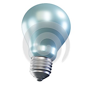 3d render of light bulb on white photo