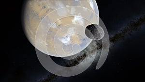 3d render. Mars high resolution image. Mars is a planet of the solar system. 4k in outer space, Surface. High quality.