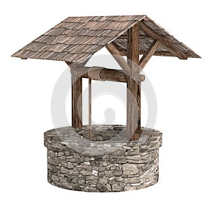 3d render of medieval well