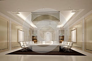 3d render of meeting room