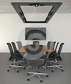3d render - meeting room - office building