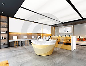 3d render of mobile device store