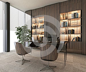 3d render of director room