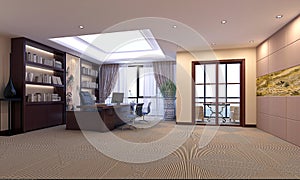 3d render modern office