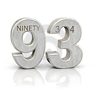 3D ninety number 90 render photo